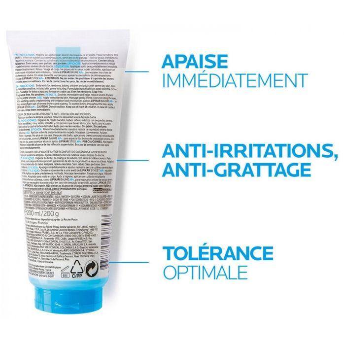 Crème Lavante – La Roche-Posay – Lipikar Syndet AP+ – 200 ml – ohne Parfüm – Hydratant Corps
