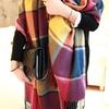 Autumn and Winter Warm Imitation Cashmere Fringed Student New Plaid Scarf Women's Winter Shawl