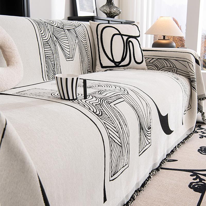 

Чехол для дивана из шенилла с защитой от царапин, универсальный чехол для дивана Nordic High-Class All-Inclusive Dustproof, подушка для сиденья 180*130cm