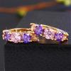Earrings, Multi-Color Zircon Splicing Earrings, Fashionable Celebrity High-End Earrings