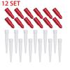 12Pcs Spare Silicone Nozzle Sealant Tool Kit Re-Sealable Mastic Spare Nozzles Screw Cover For Caulking Pipes