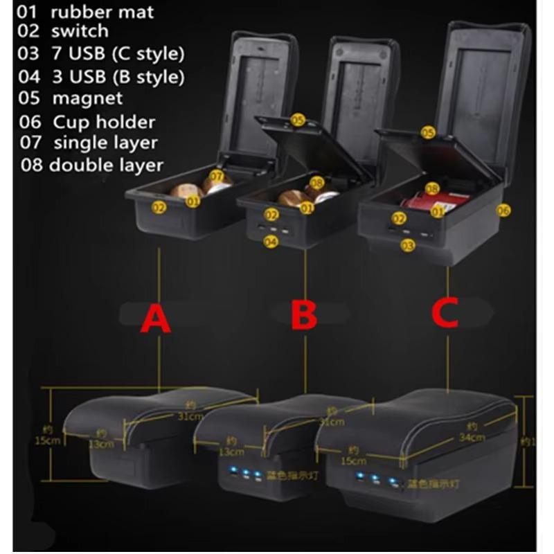 Car Armrest box For Opel Astra Armrest Box For Opel Astra H 2004-2014 Central storage Box with USB Interior Car Accessories