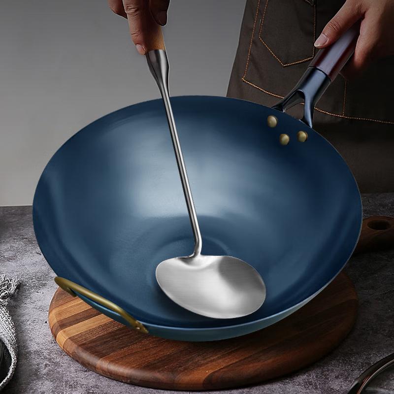 Yoshida Sho Traditional Seasoned Wrought Iron Wok, 30cm, 1.2mm Thick (2-Pack)