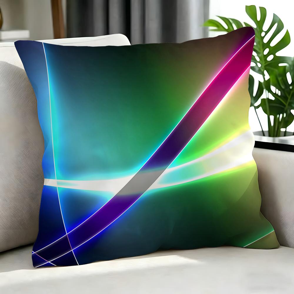 Art SSmoke Waves Rays Lighted Cushion Cover Cushion Cover Set Pcs x x x Pillowcase Decorative Sofa Home Decor