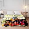 A clown with children smiling and hugging in a colorful, cheerful setting. for all seasons blanket lunch break throw gift