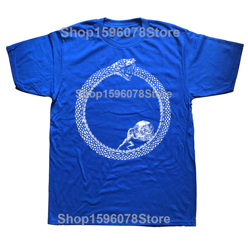 Sisyphus in An Ouroboros Snake Unisex Philosophy T Shirts Men Cotton Humor Streetwear Tee Shirt Short Sleeve Loose Clothing