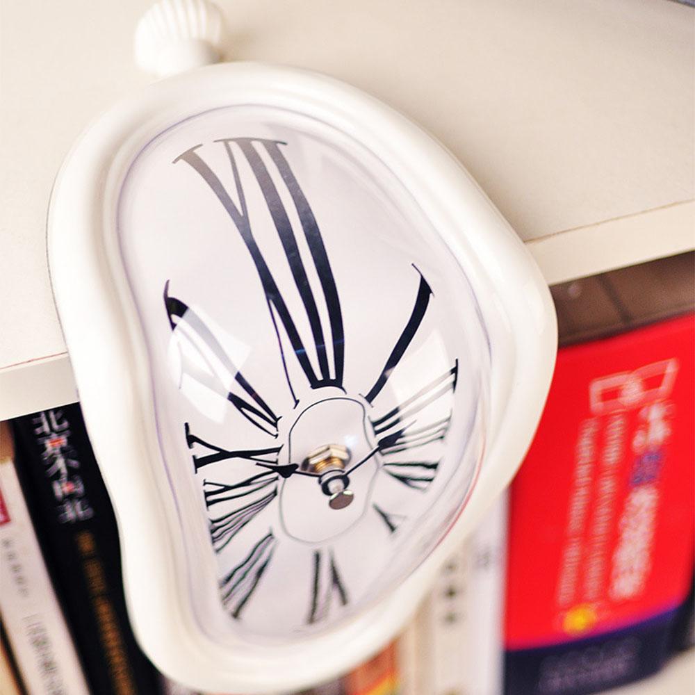 Fashion Home Art Design Wall Decor Silent Melting Clock Hanging Wall Roman Numerals