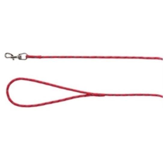 Laisse Pour Chien - Trixie - 4 Mm X 4 Mètres - Nylon - Rouge - Réfléchissante