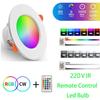 10/15W Smart LED Downlight,RGB Color Dimmable Changing Recessed Ceiling Light w/RF Remote Control,Easy Install Lamp for Bedroom
