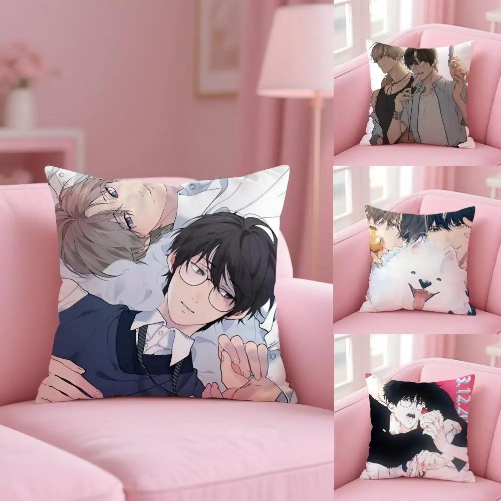 Anime L-Lost in the C-Cloud Pillow Case Soft Plush Fabric Double-Sided Printed Cushion Cover Warm Winter Sofa Pillow Case