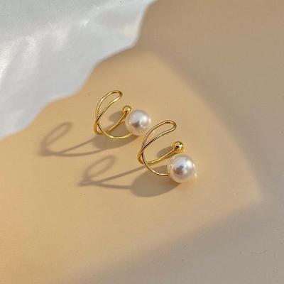 Pearl Ear Cuff Earrings for Non-Pierced Ears - Versatile Niche Design, Girls' Pearl Stud Jewelry