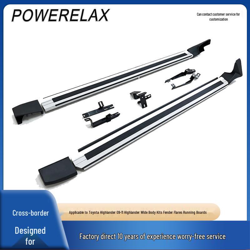 Flat Corner Side Step Boards & Foot Pedals for 2009-2011 Toyota Highlander