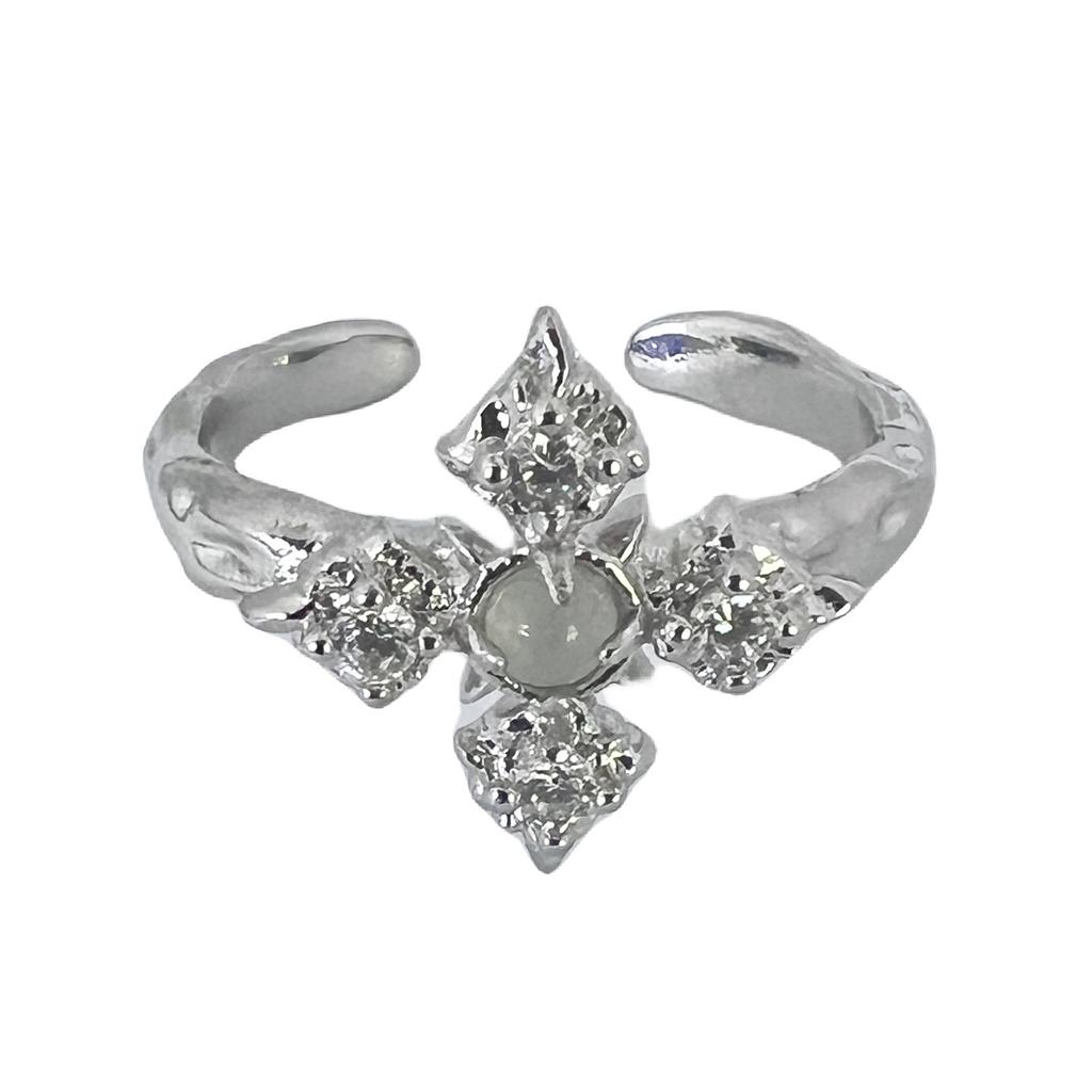 Star Moonstone Irregular Opening Ring Cold Wind Advanced Sense Personality Niche Design Sense Ring Female