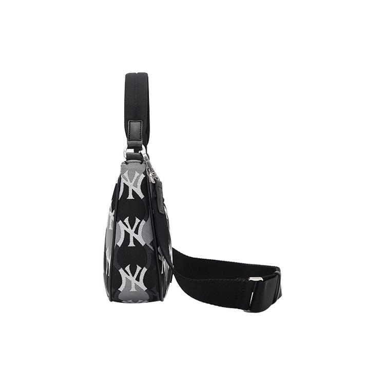 New MLB Nylon Polyester Shoulder Bag Handbag Crossbody Bag Shoulder Bag Regular Unisex Black Gray Color 3ABQS072N-50BKS