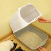 Totally Enclosed Cat Litter Box Large Pet Cat Toilet Detachable Litter Pan Anti-Splash Dog Toilet Pet Bedpans with Litter Shovel