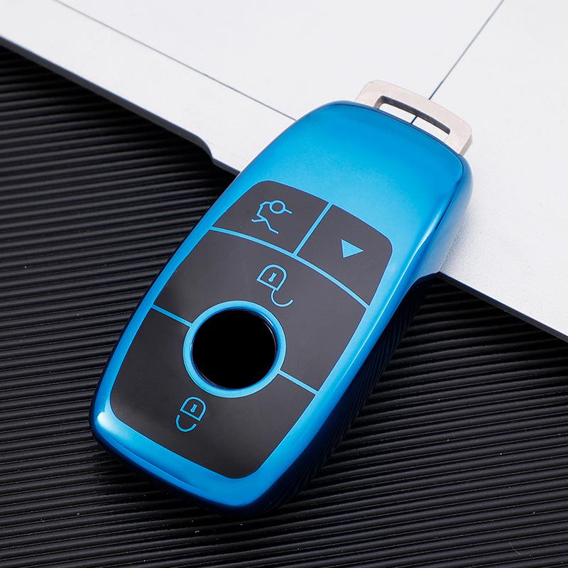 Mercedes-Benz E-Class TPU Key Case Cover for E300l E200l S320 LS450 - Full Protection Soft Rubber Key Bag