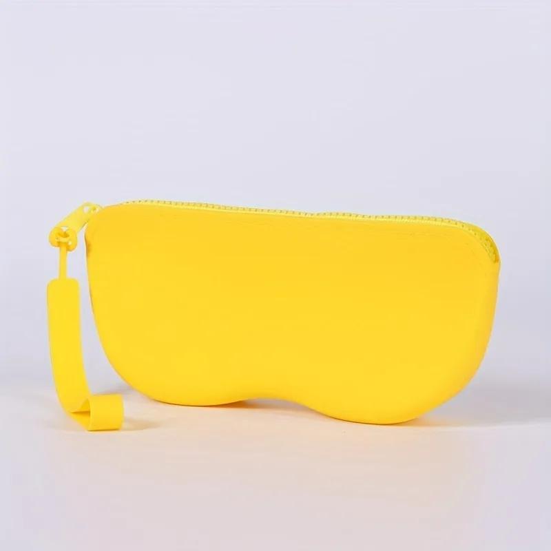 Vícebarevné silikonové pouzdro na brýle se zipem, víceúčelová malá taška proti pádu na drobnosti, pouzdro na brýle, pouzdro na sluneční brýle