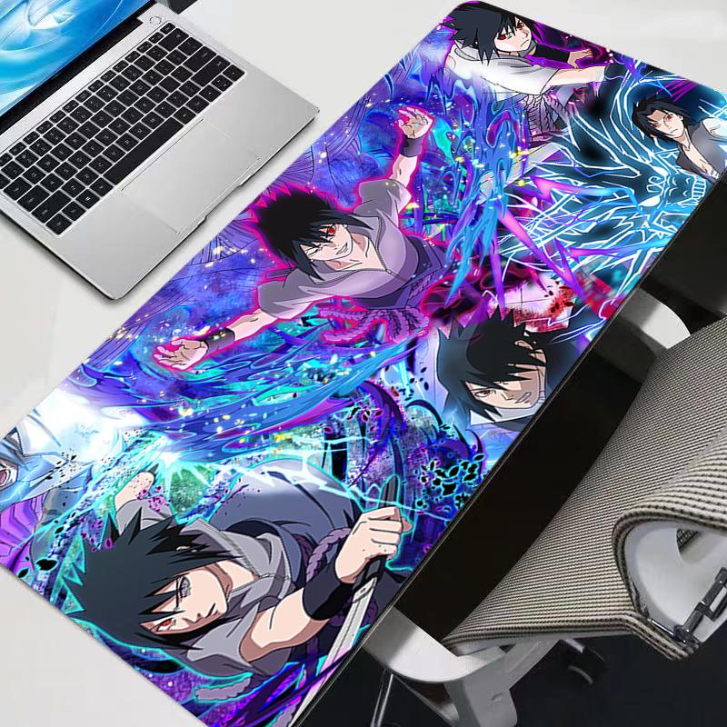 

Desk Mat Black And White Mousepad Anime N-naruto Mouse Pad PC Accessories Gamer Keyboard Pad Sasuke Uchiha Gaming Extended Mats 30x60x0.2cm