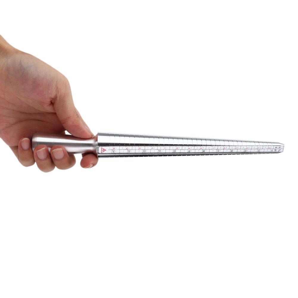 Aluminum Alloy Ring Mandrel Stick Gauge Sizer Jewelry Measuring Tool