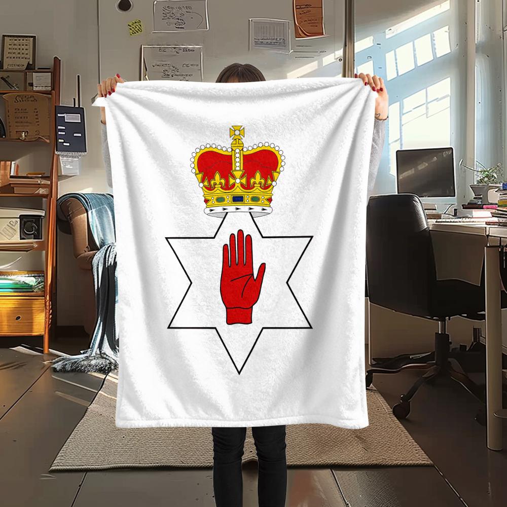 1 Stück Ulster-Print Flanelldecke, Hohe Qualität für alle Jahreszeiten, Heimdekoration, Wärme und Komfort, Perfekt für Weihnachtsgeschenke