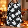 Women's Halloween Printed Long Sleeve Hoodie Casual Fashion Pullover Top