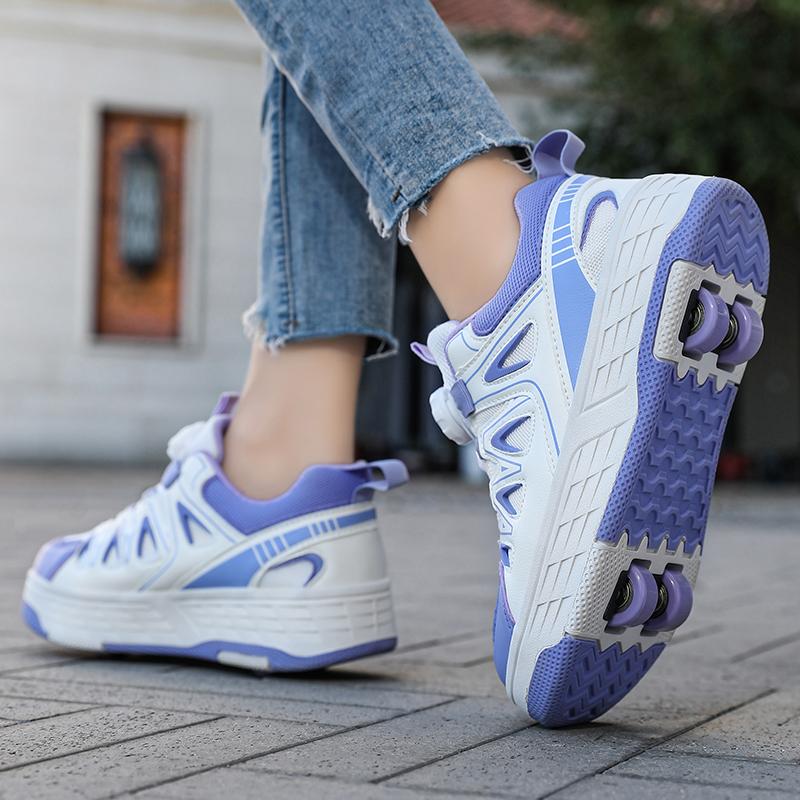 Children's Four-wheel Sports Boots Roller Skating Can Be Hidden As Flat Sneakers Walking Shoes Children's Sports Shoes Walking Shoes