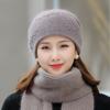 Hatter for middelaldrende og eldre kvinner Høst- og vinterfortykket varm strikket ullhatter Perle Mor Bereter Hodeplagg