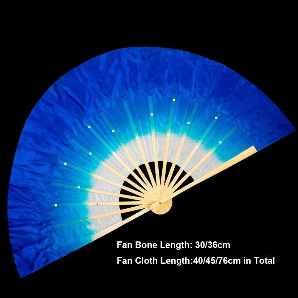 10/15/40cm Half Circle Silk Chinese Short Bellydance Fan  Veil Pairs Yangko Dance Tools