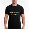 The Future Is Female White Font Tshirt Summer Casual Cotton Tee Oversized Streetwear Tops Vintage Graphic Print