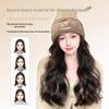 Women's Fashionable Knitted Wool Hat with Realistic Non-Detachable Wig for Autumn/Winter 2025