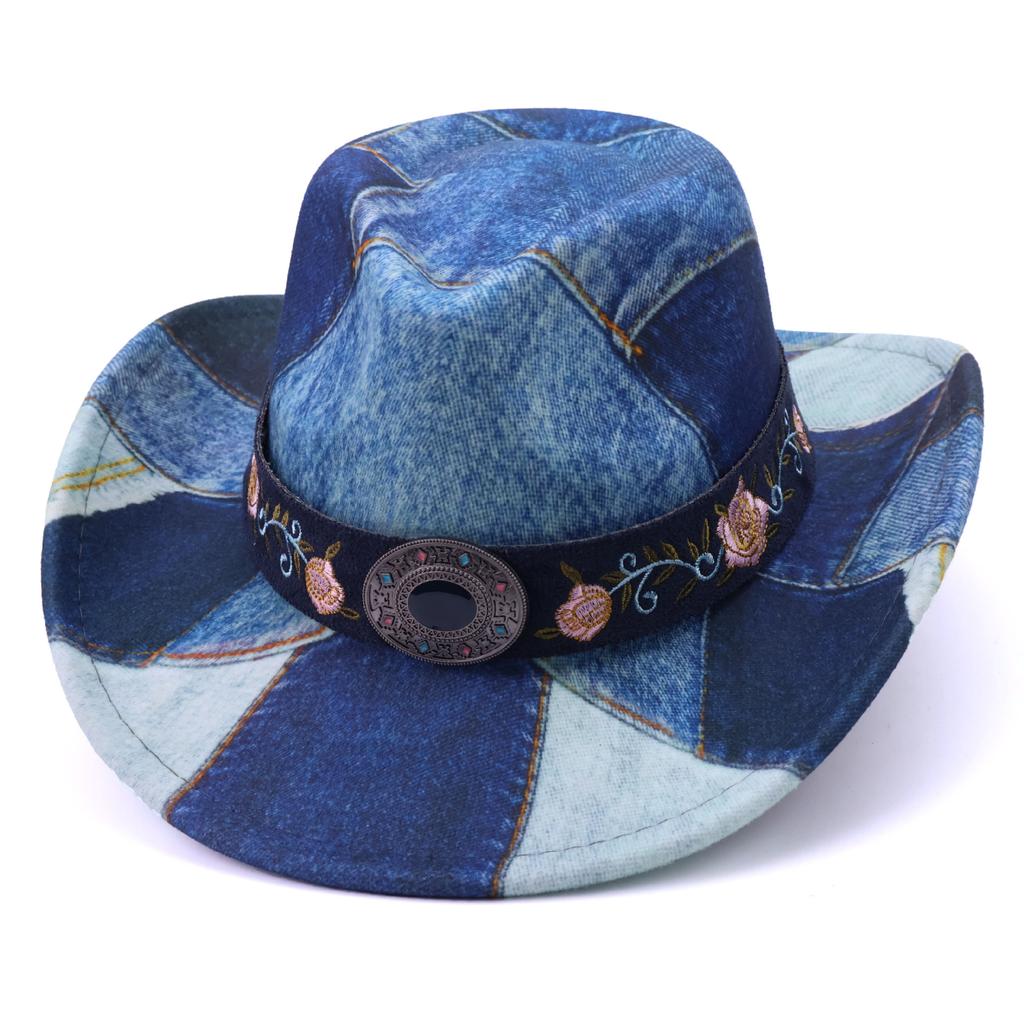 Men's and Women's Fashion Design Sense, Color Matching, Old Jazz Hat Explosion, Classic Retro Western Cowboy Hat