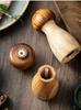 Acacia & Oak Pepper Mill Set: Solid Wood Grinder for Sea Salt & Black Pepper
