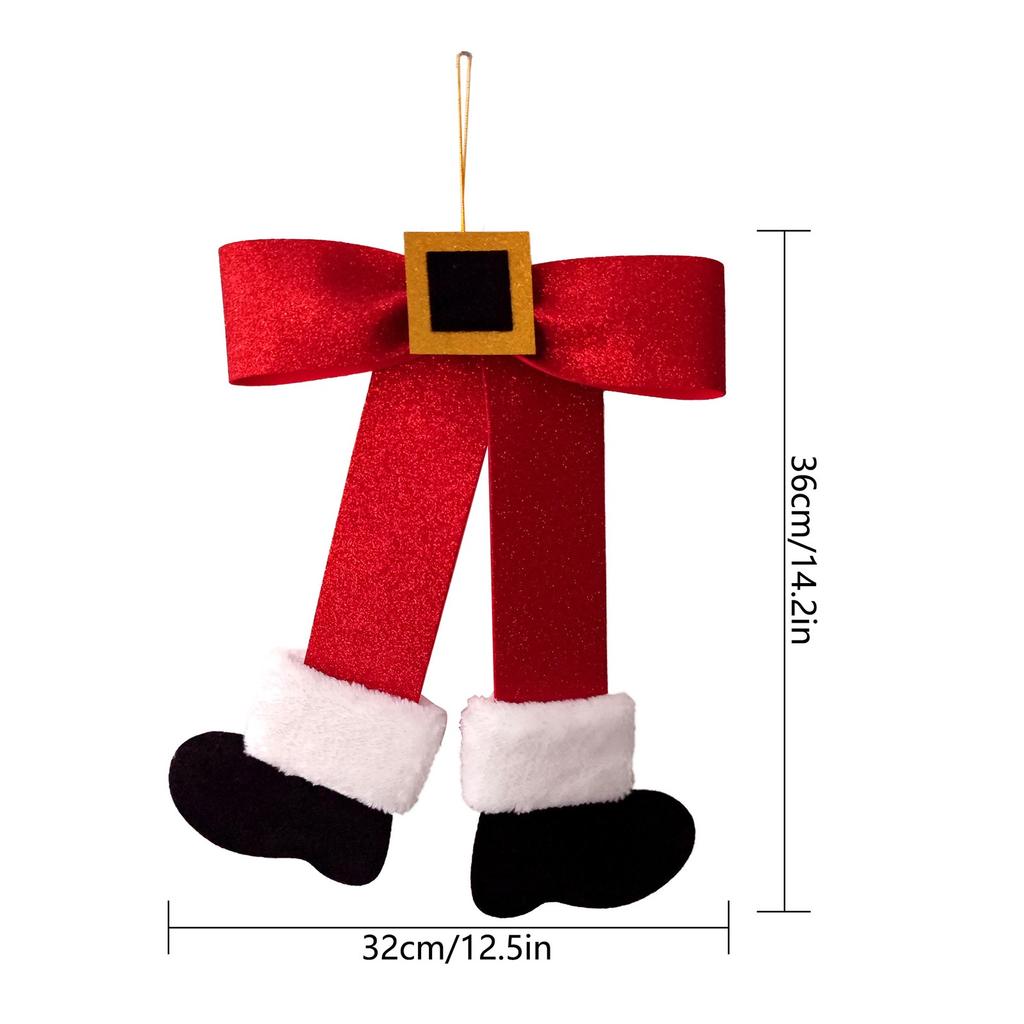 Santa Claus Bow Christmas Decoration Wall Hanging Decoration