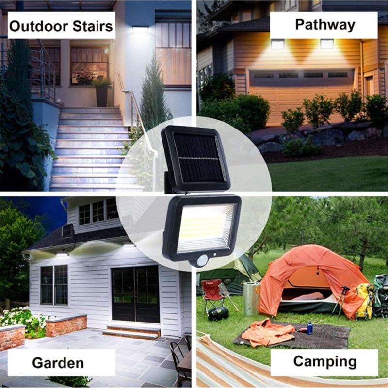 100led Solar Licht Motion Sensor Wand Licht Notfall Led Licht für Outdoor Street Garten Veranda