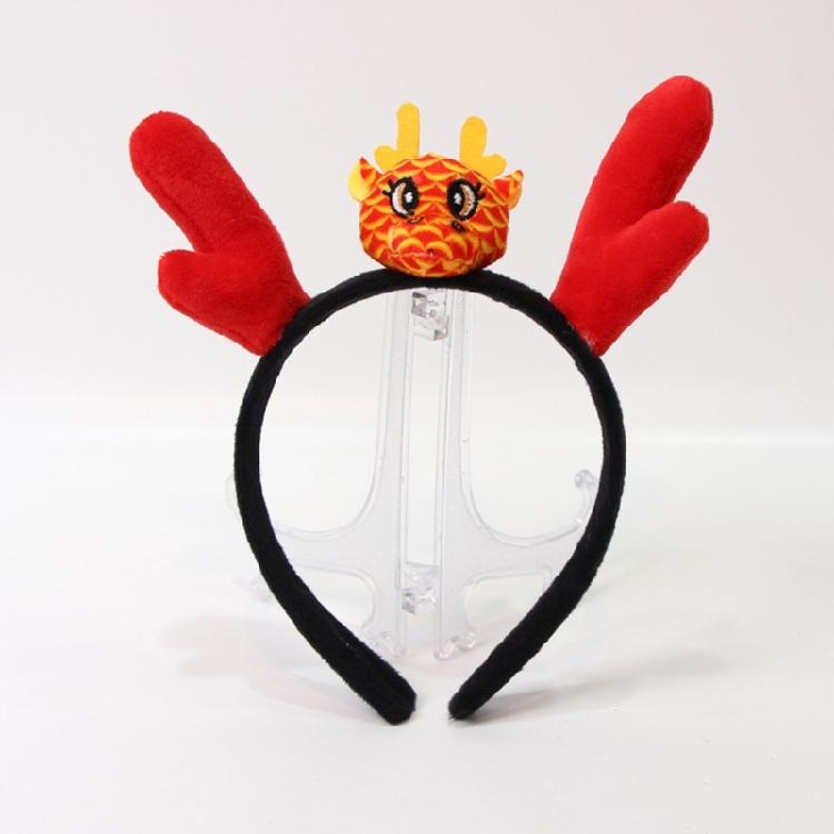 Plush Loong Headband Cute Dragon Headwear Costume Accessory for Parties
