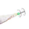 Fishing Squid Jigs Bait Squid Jig Hook Hard Fishing Lure with Luminous Effect for Ocean Boat River Pond FishingRed Head White Stripe Body