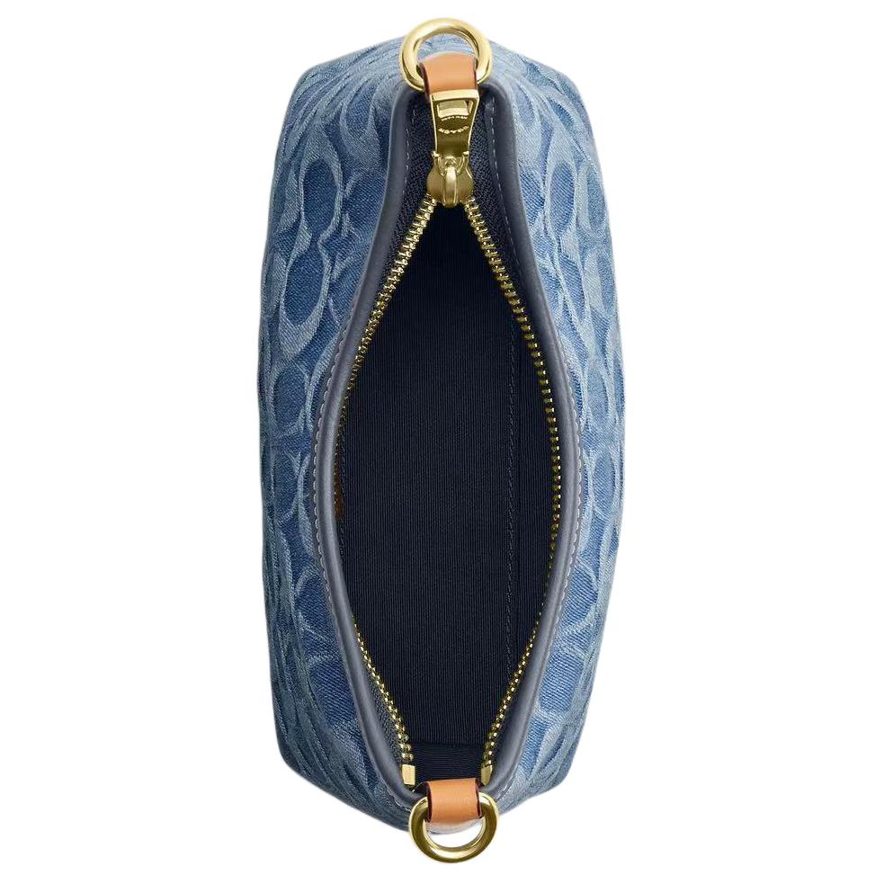 Coach Laurel 19 Tracolla Rimovibile Chiusura con Zip Borsa a Spalla in Tela di Jeans Piccola Borsa a Spalla da Donna Blu CDQ27-IMTYV