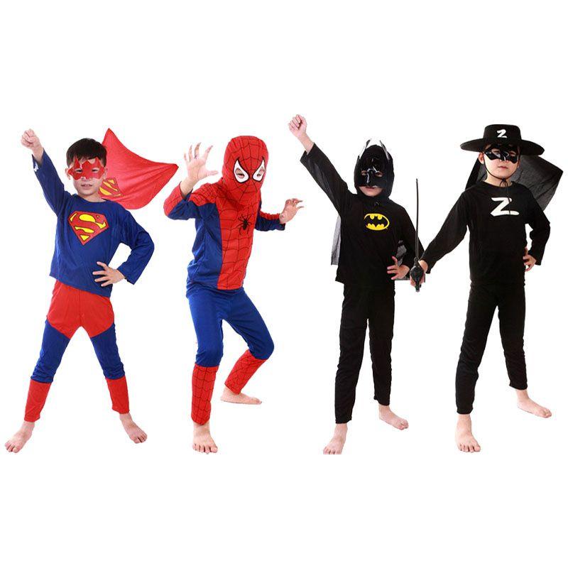 Spiderman Kids Superhero Cosplay Costume Children Clothing Sets Long Sleeve