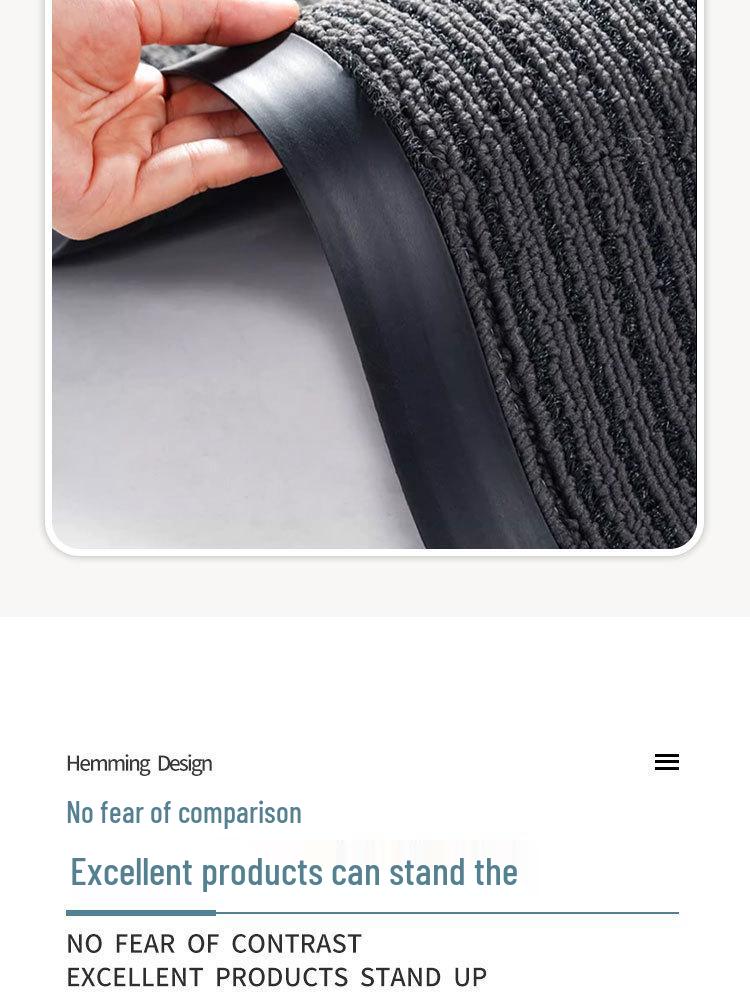 Double Stripe Non-Slip Entrance Mat - Cuttable PVC Flocked Roll with Seven Stripes