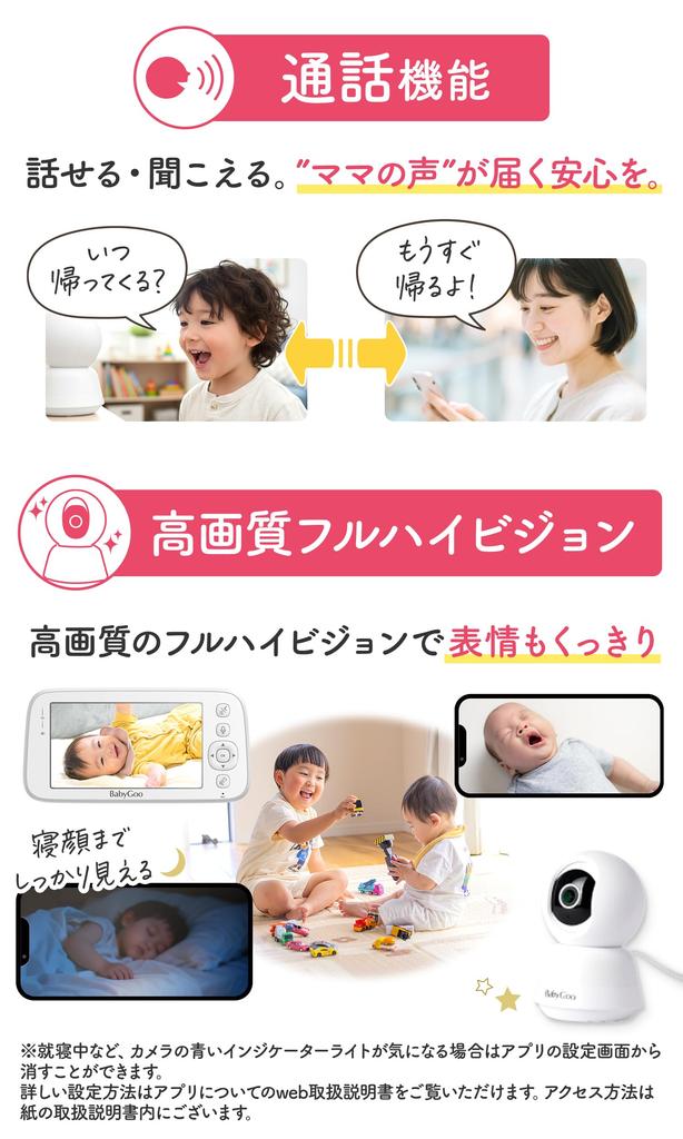 BabyGoo Baby Not Large with Perfect As a Baby Shower Monitor, Wi-Fi Required, 5-inch Screen, High-definition, Monitor, Gift.