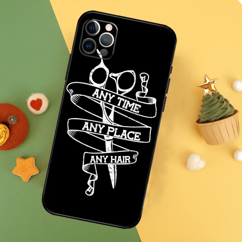 Hairdresser Barber Scissors Funda For iPhone 11 12 13 14 16 15 Pro Max Mini XS Max X XR SE2 7 8 14 16 15 Plus Phone Case
