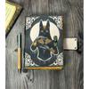Egyptian Cat Book of Shadows Leather Journal - Leather Print Journal, Wiccan
