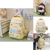 Multiuse Nylon Backpack For College And Travel With Letter And Rabbit Print Design