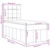 Box Spring Bed with Mattress Light Grey 90x200 cm Fabric