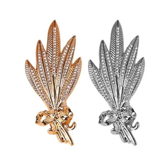 Wheat Brooch Pin for Women, Rhinestones Inlaid Lapel Pin, Brooch Versatile Accessory for Sweaters Collars Hats Bags Coats Scarves