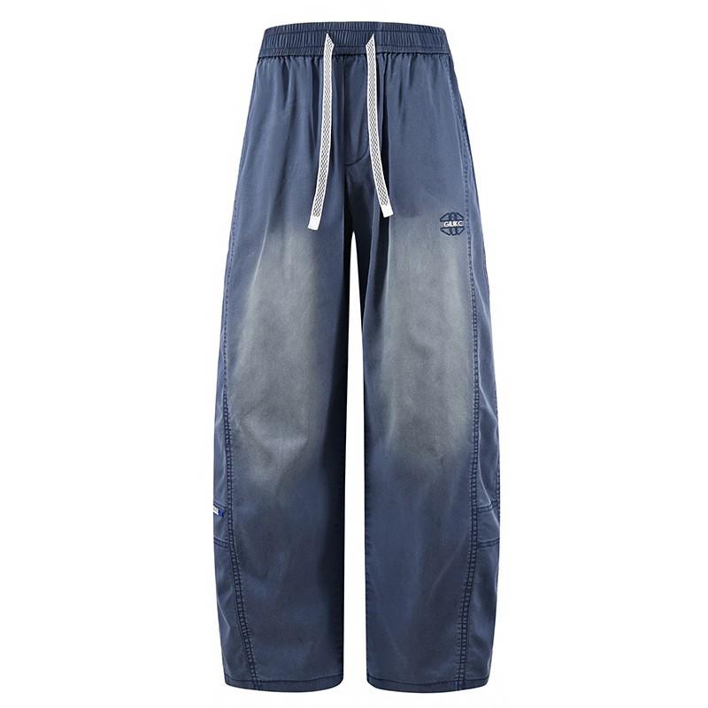 Plus Size Mens Straight Leg Jeans Thin Ice Lyocell Casual Fashion Embroidered Denim Pants
