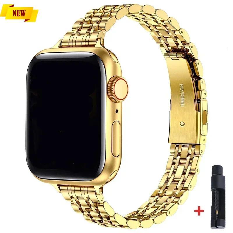 Stainless Steel Strap For Apple Watch Ultra 2 Band 49mm 42 44mm Metal Bracelet iWatch Series 10 46mm 9 8 7 6 SE 5 4 3 45mm 41mm