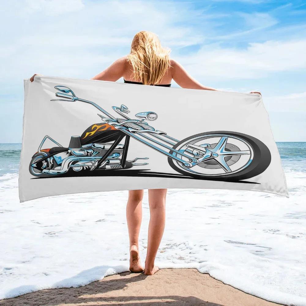 Rose Pattern Beach Towel, Digital Printing Thin Quick-Dry Anti-Sand Microfiber Lightweight for Swim, Yoga, Travel, Gym, Gift
