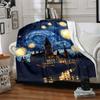 1pc Starry Night Blanket Warm, Cozy, And Soft, Suitable for Sofas, Beds, Cars, And Office Use.Perfect for Camping And Travel, Making It a Great Gift F