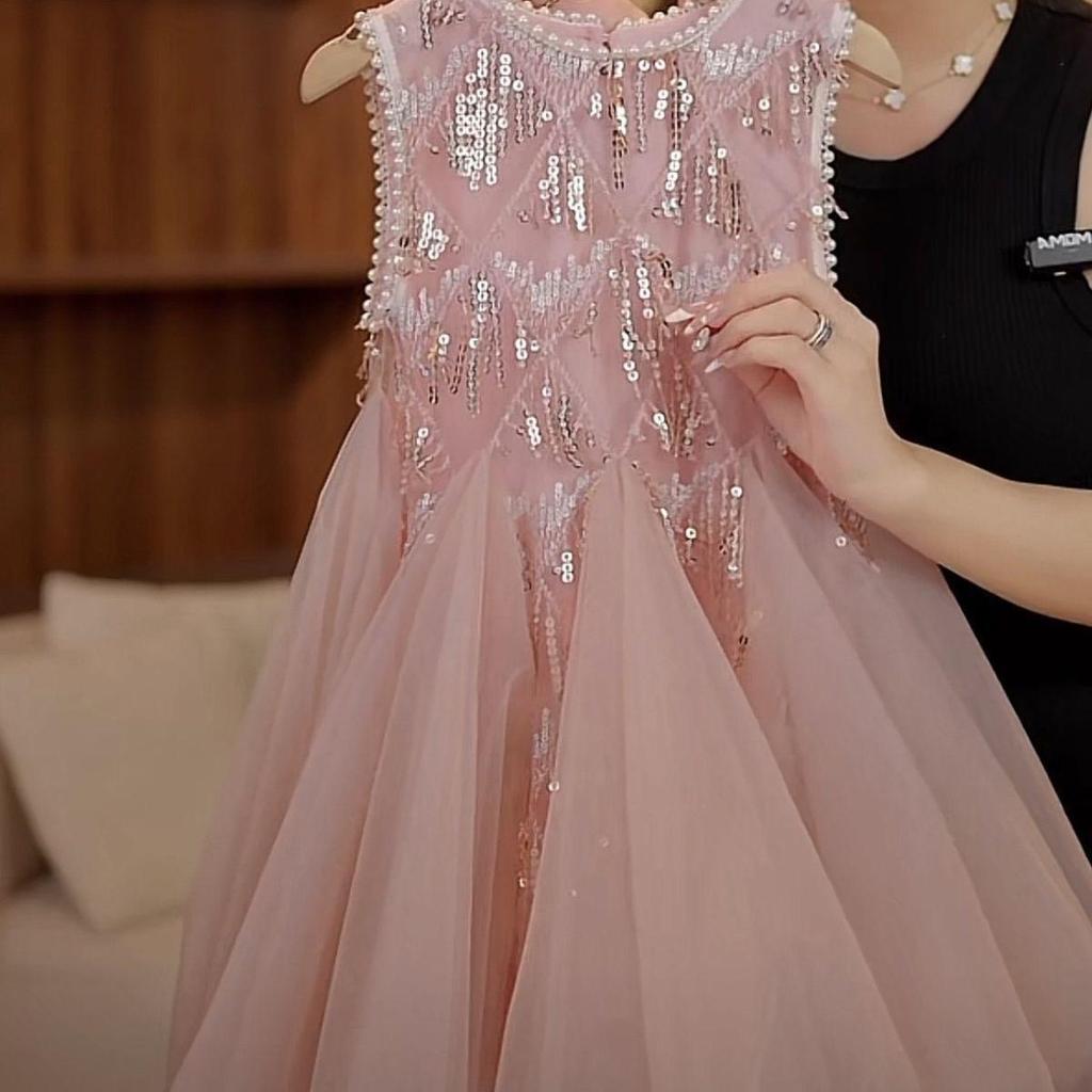 Mädchenkleid Sommer Kinder Prinzessinnenkleid Ärmelloses Weste Rock Westlicher Stil Fischschwanzrock